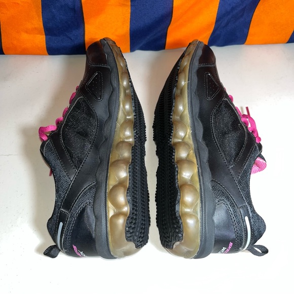 Skechers SKECH-AIR Womens Black/Pink Relaxed Fit Slip Resistant Shoes size 11 - Picture 5 of 9
